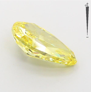 Diamant de laboratoire CVD HPHT de 1,77 ct, forme poire, jaune vif fantaisie, certifié GIA IGI, vente en gros d'usine, en vrac - Product Image 5