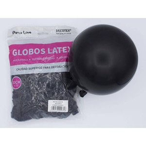Palloncini in lattice Party Love 30cm neri R12 per decorazioni - Product Image 1