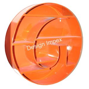 Estante naranja y montaje en pared Almirah único para uso de almacenamiento de oficina Venta caliente forma de gabinete de forma redonda en buenas ofertas - Product Image 2