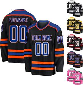 Jersey sublimado OEM personalizado de hockey sobre hielo con logotipo y nombre bordados - Product Image 4