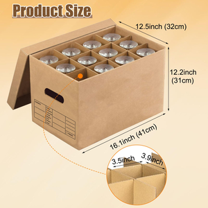 Boîte de <span class=keywords><strong>déménagement</strong></span> robuste <span class=keywords><strong>pour</strong></span> la cuisine, avec séparateurs <span class=keywords><strong>pour</strong></span> <span class=keywords><strong>vaisselle</strong></span> et verres, <span class=keywords><strong>pour</strong></span> bière, jus, vin, boîte de <span class=keywords><strong>déménagement</strong></span> lisse <span class=keywords><strong>pour</strong></span> les banqueurs - Product Image 2