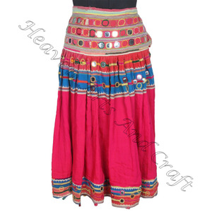 Vintage Gypsy Boho <b>Flare</b> <b>Skirt</b> Banjara Dancer's <b>Skirt</b> Handmade Art Women <b>Skirts</b> - Product Image 2