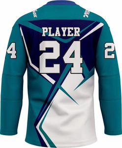 Maillot de hockey sur glace en polyester respirant de haute qualité, personnalisé OEM, 2025, unisexe adulte, vêtements de sport en gros - Product Image 2