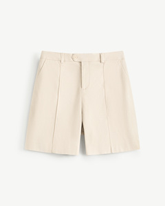 <b>Men's</b> Solid Casual Cotton Spandex Mid Waist Eco-Friendly <b>Shorts</b> Loose Fit with Button Closure and Belt Loops by Routine Vietnam - Product Image 3