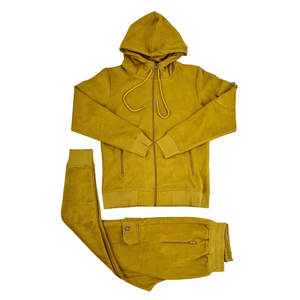 Survêtement pour homme, haut à capuche zippé et jogger assorti, coupe ajustée, ensemble 2 pièces - Product Image 2