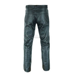 Pantalon en cuir pour homme, style unique, sur mesure, droit, léger, décontracté, taille mi-haute, design personnalisable, en vente - Product Image 2