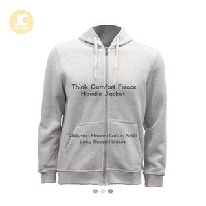 Sudadera con capucha Chaqueta con cremallera Suéter 280gsm Think Comfort Algodón Poly Fleece Chaqueta Sudaderas con capucha Manga larga FJ01 - Product Image 1