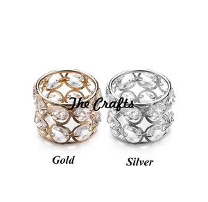 Set Of Four Iron And <b>Crystal</b> Napkin Ring Premium Quality Napkin Ring For Kitchenware And Tableware Accessories - Product Image 2
