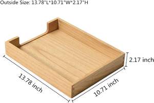 Wood Letter-Size Tray Single-Tier (TP-NA)- Wooden Tones Collection Front-Load Documents Tray for Office Desktop Organizer <b>Desk</b> - Product Image 4