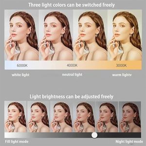 Espejo de tocador con luz LED inteligente de forma irregular Espejo de maquillaje semicircular para Baño - Product Image 4