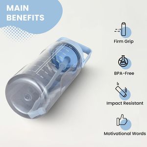 Ensemble de bouteilles 3 en 1 chaudes bouteille d'eau de <span class=keywords><strong>motivation</strong></span> pour enfants bouteille d'eau en plastique de sport en gros avec paille pour l'école des enfants - Product Image 2