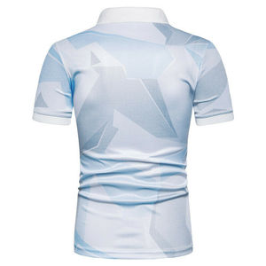 Camiseta elástica transpirable y cómoda de alta calidad para hombre, logotipo personalizable, sublimación de Color, Media manga de talla grande - Product Image 4
