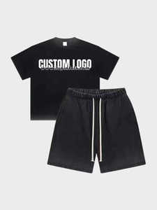 ใหม่ล่าสุดชุดออกกำลังกายในยิมของผู้ชายสำหรับฤดูร้อนเสื้อยืดแบบถักสำหรับอาบแดดผ้าคอตตอน100% ระบายอากาศได้ดีชุดสตรีทแวร์แห้งเร็ว - Product Image 2