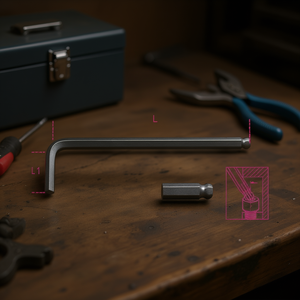 Chiavi esagonali a testa sferica brunita - Product Image 3