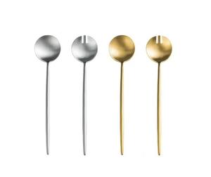 Couverts à salade décoratifs en acier inoxydable Couverts en métal Couverts nickelés réutilisables en métal de luxe - Product Image 5
