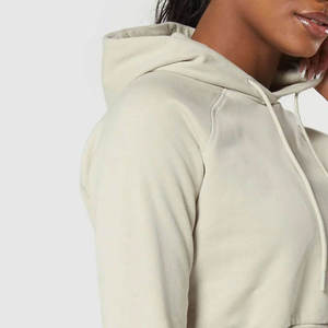 Sweat à capuche en molleton de coton brodé uni de couleur unie pour femmes grande taille élégant et décontracté Vêtement d'hiver confortable - Product Image 1