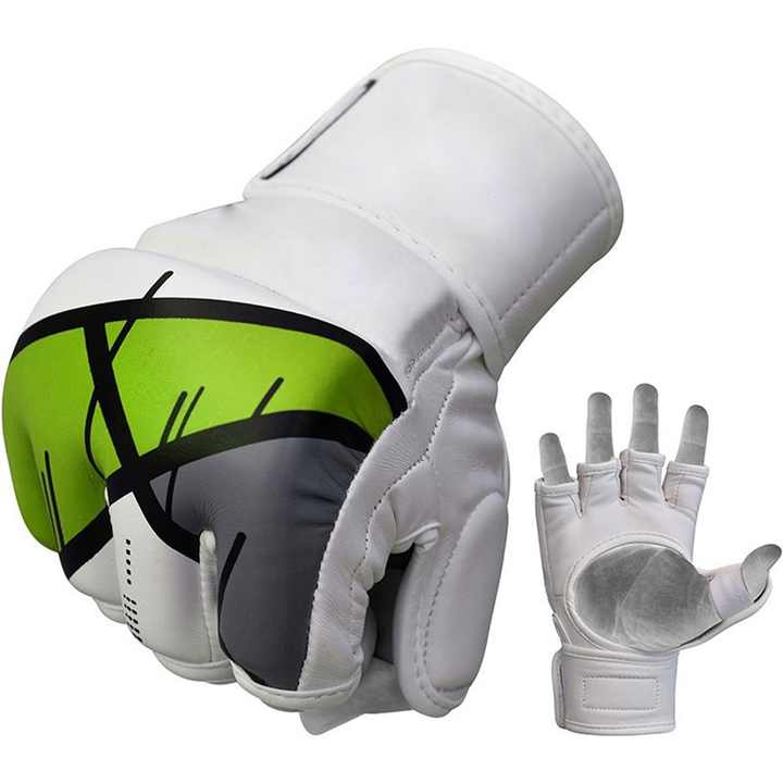 Custom Logo MMA Gloves Tear Resistance PU Leather Boxing Gloves with Wrist Support and Stretch Features for Punching Training