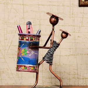 Portalápices con forma de bicicleta de hierro tradicional Blue Moore con diseño ligero y duradero para uso en mesa decoración del hogar - Product Image 1
