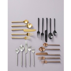 Ensemble de 5 couverts en laiton avec plaqué argent pour l'artisanat ensembles de couverts de cuisine pour la maison et l'hôtel à faible coût - Product Image 4