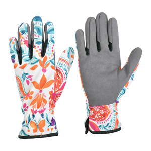 Material de cuero Impresión de flores La más alta calidad 2025 Tamaño personalizado Color Diseño único Guantes de jardín - Product Image 1