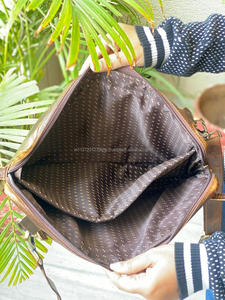 Sac de messager en cuir véritable fait à la main pour ordinateur portable, sacoche en cuir pour hommes - Product Image 6