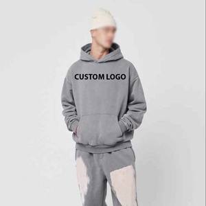Sudaderas con capucha de hombre básicas de algodón 100% de gran tamaño con diseño de logotipo personalizado de manga larga de invierno al por mayor superventas precio barato - Product Image 3