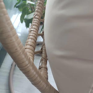 Silla Colgante Doble con Soporte, Cesta Colgante de Ratán Resistente a la Intemperie para Jardín y Patio - Product Image 2