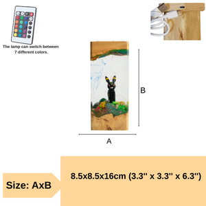 Anime Lamp, Epoxy Resin Lamp, Custom Epoxy Resin Lamp, Resin Wood Art Lamp, Custom Night <b>Light</b>, Handmade Gift, <b>Christmas</b> Gift - Product Image 4