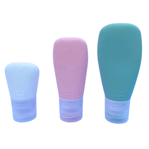 Petit distributeur de bouteilles cosmétiques en silicone pour voyage 3 taille avec silicone + matériau PP de haute qualité - Product Image 1
