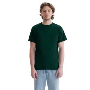 Stylish Comfortable Custom Lightweight <b>Men's</b> Short Sleeve T-<b>Shirt</b> Formal Daily Wear Front <b>Pocket</b> Option Made Polyester/Cotton - Product Image 1