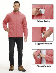 Chaqueta Softshell para correr personalizada para hombre, cortavientos impermeable con logotipo bordado, ropa larga para exteriores hecha en Pakistán - Product Image 2