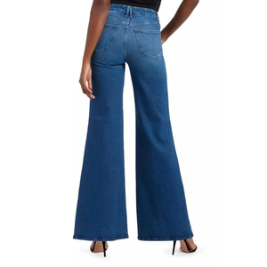 Pantalones vaqueros de alta calidad para mujer con logotipo personalizado Pantalones casuales transpirables de secado rápido para mujer - Product Image 4