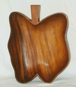 Bol en bois décoratif fait à la main motif feuille bol en bois exclusif cadeaux de mariage bol - Product Image 6