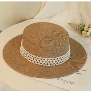 2025 Custom Logo Brand Handicraft Seagrass Weave <b>Straw</b> Lace Sombrero Farmer <b>Hat</b> Cheap Price Daily Use Travel Casual Cycling - Product Image 2