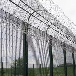 <span class=keywords><strong>รั้ว</strong></span>358ป้องกันการปีนรั้วกั้นแบบใสเคลือบสีดำป้องกันฝุ่นปรับแต่งได้ - Product Image 1