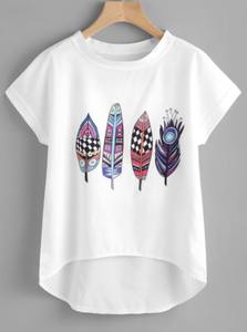 Muestra gratis OEM/ODM Vintage mujer Casual manga corta poliéster Floral adornado ligero estiramiento verano mujeres Tops camiseta - Product Image 2