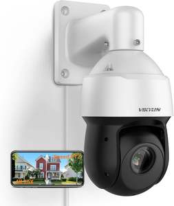 กล้องวงจรปิดแบบกระบอก Night Vision 4K PTZ กันน้ำ IP67 เซ็นเซอร์ CMOS ตรวจจับความเคลื่อนไหวของมนุษย์ สีดำขาว H.264 รับประกัน 3 ปี 6-22 มม. - Product Image 1