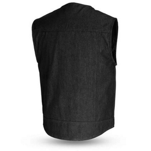 Gilet de moto en denim pour homme avec rembourrage en diamant et poches pour armes à feu, service OEM d'automne, vêtement décontracté respirant à séchage rapide - Product Image 6