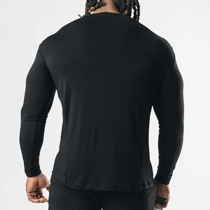 New Best Design Gym Wear <b>Compression</b> <b>Shirts</b> for Men Long Sleeve 100% Polyester/Nylon Anti-Bacterial 220g Bodybuilding <b>Shirts</b> - Product Image 6
