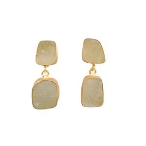 Pendientes Artesanales Listos para Enviar con Piedras Preciosas Finas, Recubrimiento en Tono Dorado y Joyería de Calidad Hecha a Mano - Product Image 1