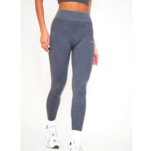 Custom Made Heavyweight <b>Acid</b> <b>Wash</b> Gym Yoga <b>Legging</b> High Waist Breathable Solid Color 100% Cotton Casual Mid Top Manufacturer - Product Image 1