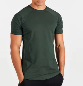 Camiseta de manga corta para hombre de alta calidad, algodón informal ligero hecho a medida, precio bajo con estampado de peso pesado, 100% algodón - Product Image 1
