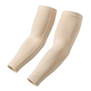 Manchons de bras rafraîchissants blancs de qualité supérieure, protection solaire UPF 50+, en soie glacée, pour la conduite estivale, le cyclisme et les sports - Product Image 2