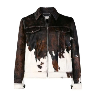 Chaqueta de Cuero Vacuno Puro de Primera Calidad, Chaqueta de Cuero con Cuello Alto de Lona, Transpirable, Informal, Servicio OEM Personalizado, Exportadores - Product Image 6