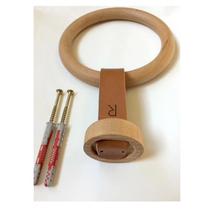 Porte-serviettes moderne en bois écologique porte-serviettes cintre mural finition en laiton pour hôtel/cuisine/salon/chambre décor à la maison - Product Image 2