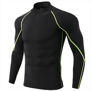 Chemise de compression blanche pour homme, manches longues, sous-vêtement de sport, ajustement serré, vêtements de sport pour la salle de sport, évacuation de l'humidité, haut de sport personnalisé en gros - Product Image 4