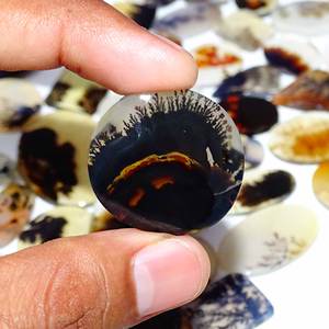 Shazar หินโมรา dendritic อัญมณีหลวม Cabochon อัญมณีหลวมขายส่งพลอยธรรมชาติใช้ทำเครื่องประดับ - Product Image 4