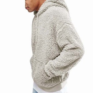 Men's Hot Sale Multiple Colors Striped <b>Hoodie</b> Custom Wholesale Men's basics <b>Sherpa</b> Fleece Casual Printed Long Sleeve <b>Hoodie</b> - Product Image 3