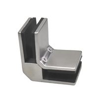 ZD ont en Stock 90 degrés coin en acier inoxydable verre pince sans cadre balustrade escalier garde-corps bord verre Clip pour balcon