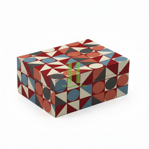 กล่องใส่เครื่องประดับเคลือบเงาคุณภาพสูง ขายดี เป็นมิตรกับสิ่งแวดล้อม ผลิตด้วยมือจากเวียดนาม ปรับแต่งสีและขนาดได้ ดีไซน์ทันสมัยสำหรับงานแต่งงาน - Product Image 1